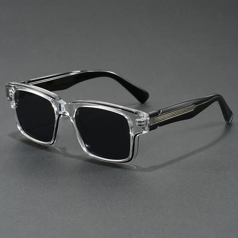 Retro Rectangle Sunglasses for Men Women UV400 Protection Classic Trendy Driving Sun Glasses Outdoor High Quality Travel Glasses