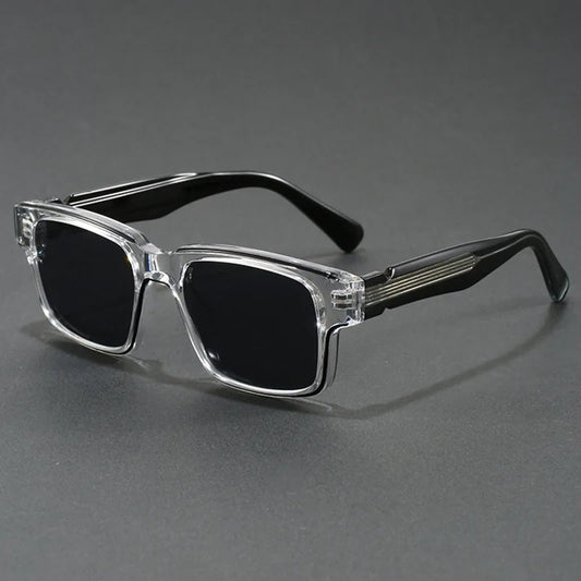 Retro Rectangle Sunglasses for Men Women UV400 Protection Classic Trendy Driving Sun Glasses Outdoor High Quality Travel Glasses