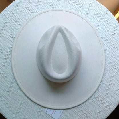 Suede Fedora Multicolor Heart-shaped Top 9.5cm Brim Men and Women Jazz Hat Panama Hat