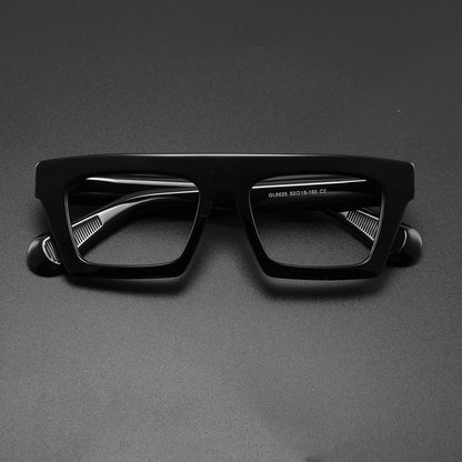 Classic Thick eyeglasses male acetate frame Clear Lens Glasses for Women Men Sunglasses UV Protection Hand-Crafted Eyewear Frame