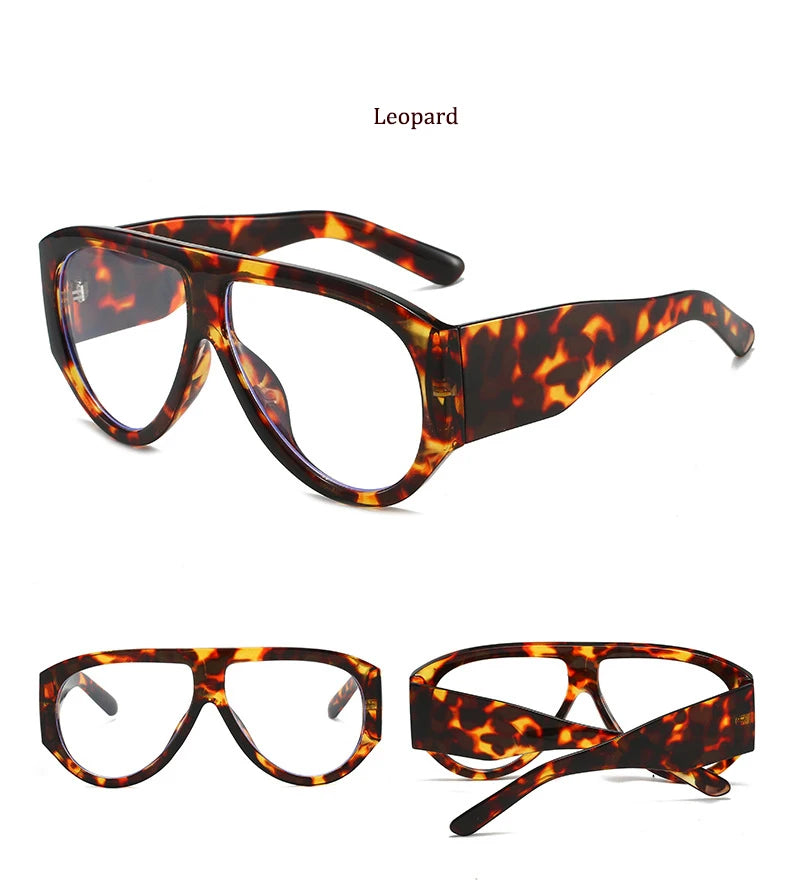 Big Frame Pilot Reading Glasses Frame Women Classic Oversized Prescription Eye Glasses Frame Brand Computer Eyeglasses Unisex