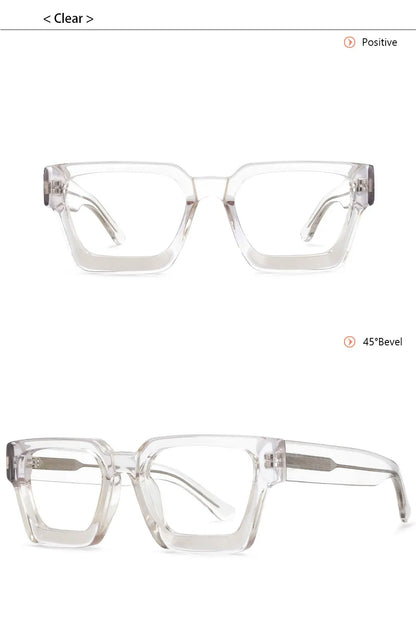 54290 High Quality Acetate Optics Glasses Frame Retro Square Eyewear Designer Luxury Prescription Glasses Frames Optical Eyewear