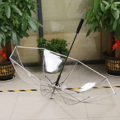 Eco-Friendly PVC Transparent Golf Umbrella,Wind-Resistant,Thick and Sturdy Long-Landled,Large-Sized Umbrella