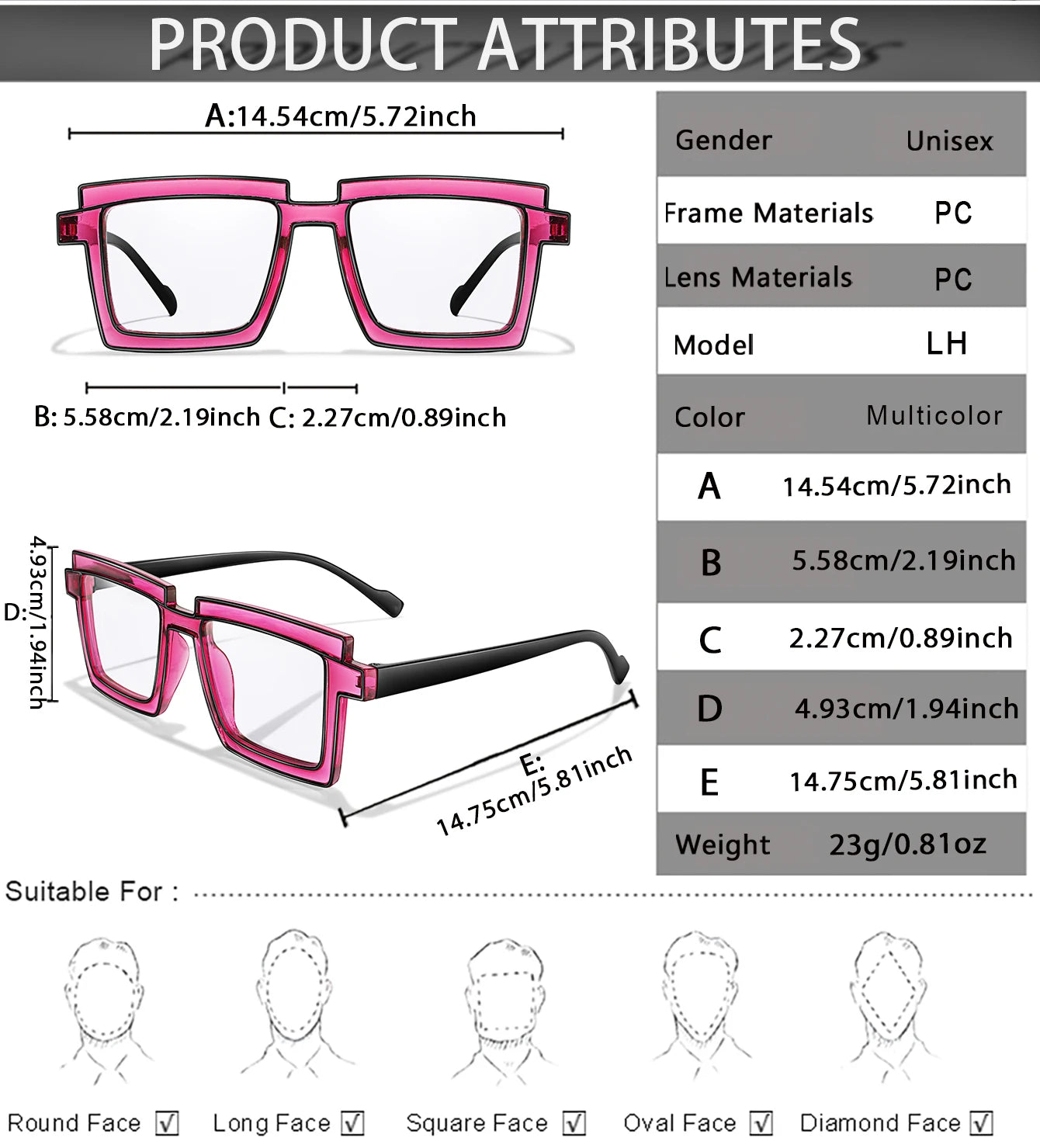 3 Pairs Oversize Reading Glasses Women Trendy Square Fashion Transparent Magnification Eyewear Presbyopic Glasses +150 +200