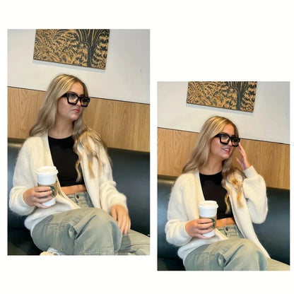 Anti Blue Light Glasses Men Women Transparent Computer Eyeglasses Square Frame Eyewear Blocking Optical Spectacle Eyeglass