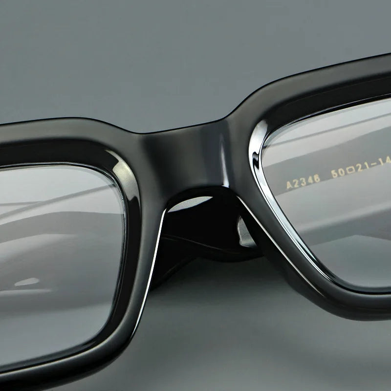 HONKAN Vintage Rectangle TR90 Frame Men's Myopia Glasses Luxury Brand Thick Frames Anti Blue Light Reading Glasses Men Women