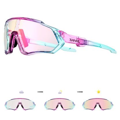 Kapvoe New Outdoor Photochromic Cycling Sunglasses Men Women Road Mountain Bike Bicycle Cycling Glasses Sport Running Eyewear
