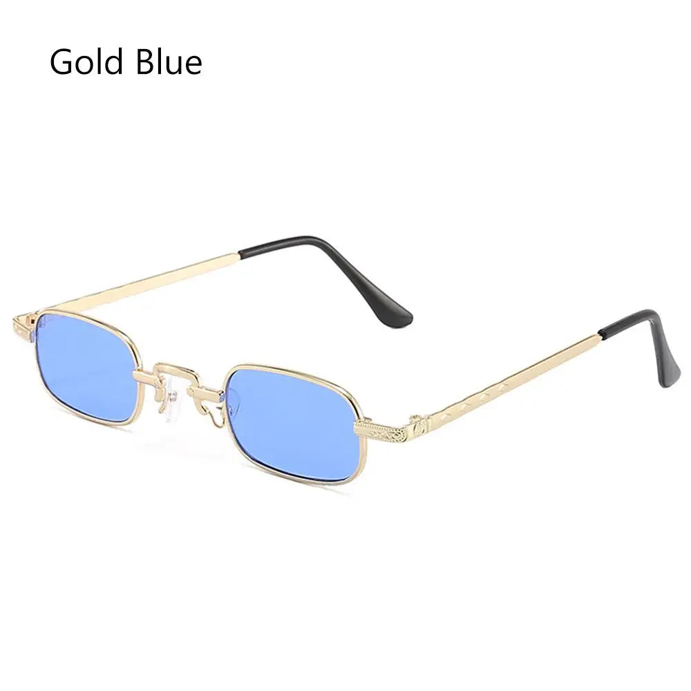 Retro Rectangle Sunglasses Women Brand Designer Small Metal Frame Square Punk Sun Glasses Men Fashion Vintage Oculos De Sol