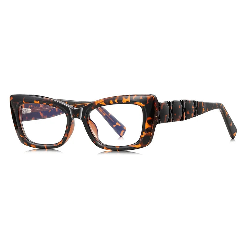 Classic Square Anti Blue Light Blocking Reading Glasses For Women Men Simple Thick Frame Design Myopia Prescription Glasses