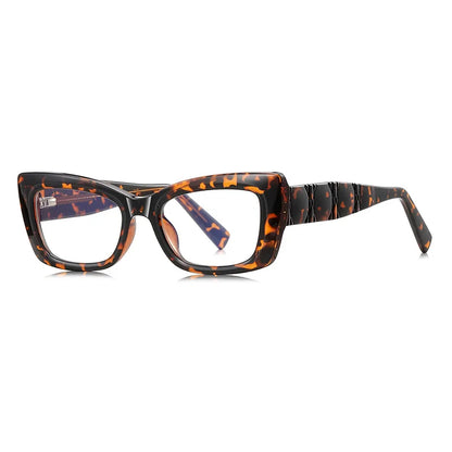 Classic Square Anti Blue Light Blocking Reading Glasses For Women Men Simple Thick Frame Design Myopia Prescription Glasses