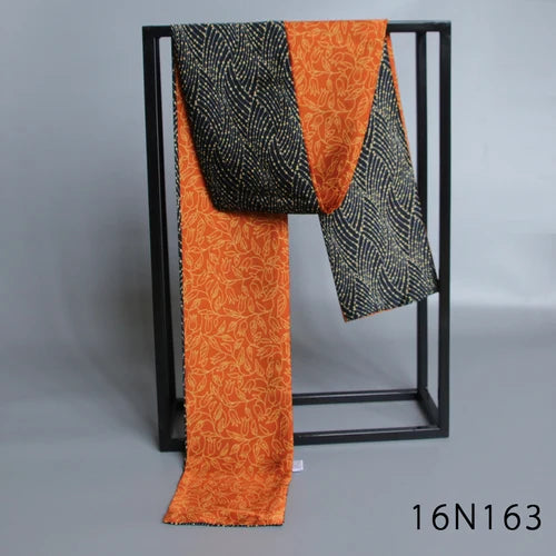 Business Scarf Hangzhou Silk Men's Scarf Long Scarf Double-Sided Trendy British European American Style Autumn Winter