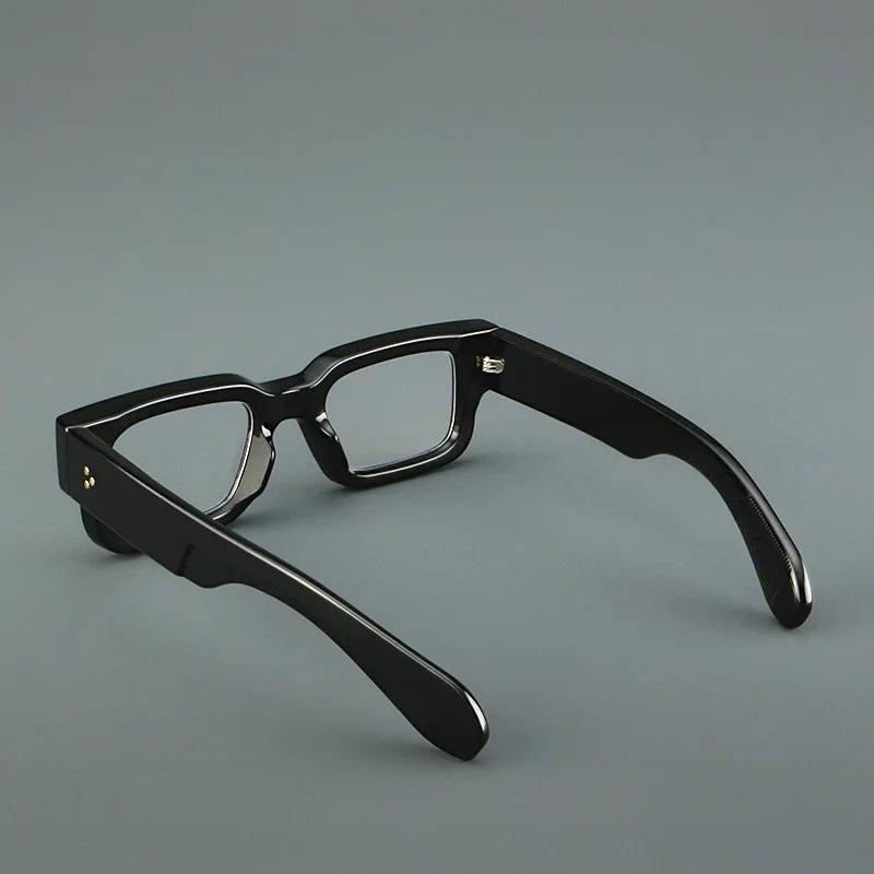 HONKAN Vintage Rectangle TR90 Frame Men's Myopia Glasses Luxury Brand Thick Frames Anti Blue Light Reading Glasses Men Women