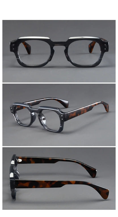 Korean Style Trendy Retro Square Irregular Glasses Frame Versatile Anti-Blue Light Glasses for Men and Women