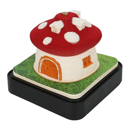 Love Castle 3D Memo Pad Paper Carving Art Calendar Fantasy Castle Notepad 3D Paper Card Decor New Year Valentine's Day Gift Box