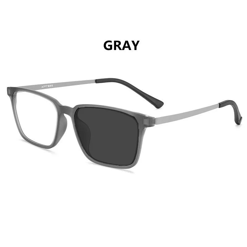 Ultralight Pure Titanium Photochromic Reading Glasses for Men Anti Blue Light Presbyopia Eyeglasses Resin Lens+0.5 0.75 1.75 2.5