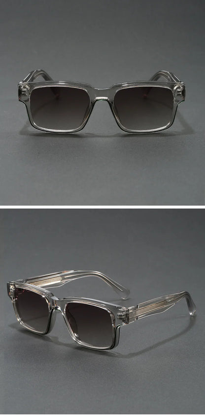 Retro Rectangle Sunglasses for Men Women UV400 Protection Classic Trendy Driving Sun Glasses Outdoor High Quality Travel Glasses