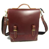 Vintage Crazy Horse Genuine Leather Men Briefcase 15" Laptop Bag Work Business Bag Shoulder Messenger Bag Male Tote Handbag