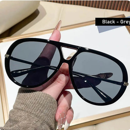 QVQV Oversized Trendy Leopard Green Sunglasses Women Summer Fashion Thick Frame Pilot Sun Glasses Luxury Brand Outdoor Shades