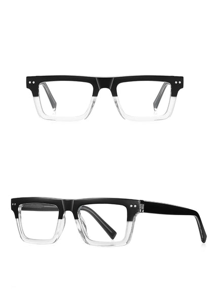 57176 Fashion Optical Spectacle Frames Men Popular Spring Hinge Glasses Frame Women Trend Square Transparent Eyeglass