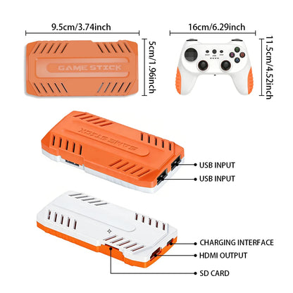 2026 New 128G X10 PRO GameStick 4K Video Game Console 3D Games Built-In 50K Games 40+ Emulators Retro Games Dual 2.4G Controller