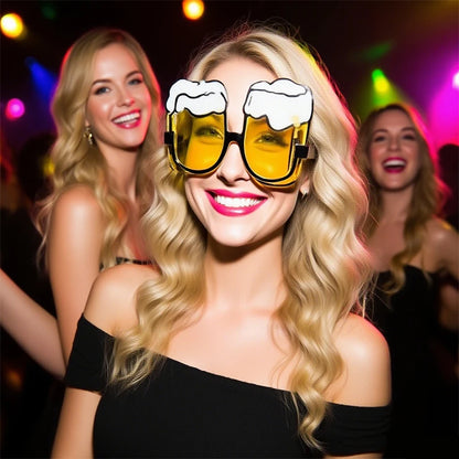 1-60Pcs Beer Mug Eyeglasses Party Decor Novelty Sunglasses Photo Props For Graduation Party Supplies Beach Pool Party Favors