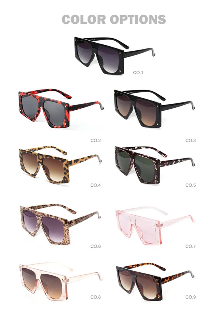 Kenbo Fashion Leopard Sunglasses Punk Designer Luxury Man/Women Sun Glasses Irregular Oversized Classic Vintage UV400 Eyewear
