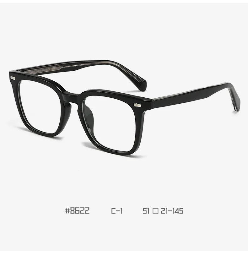 Transparent Square Men's Reading Glasses TR90 Large Frame Block Harmful Blue Light Myopia Prescription Glasses For Women