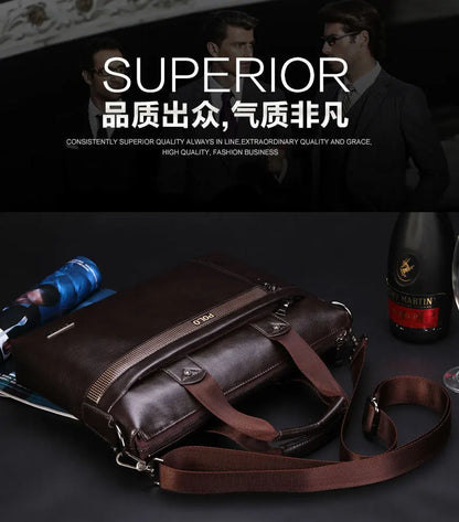 Men Briefcase Bag for Documents Designer Leather Luxury Brand Men's Business Travel Big Capacity A4 Document Organizer handbag