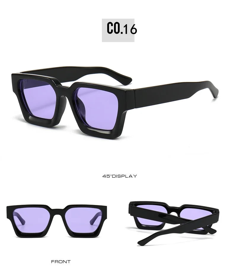 JNPCXI Fashion Square Women Luxury Sunglasses Retro Green Brand Designer Men Trending Sun Glasses Shades UV400