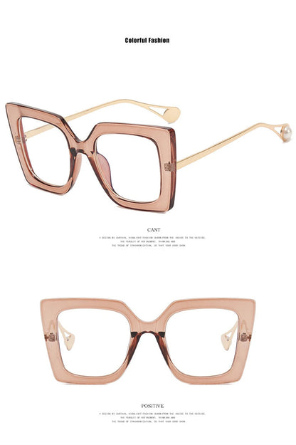 Vintage Transparent Square Glasses Frame Women Men Clear Glasses Optical Eyeglasses Frame Lens Spectacle Frame Unisex Anti Blue