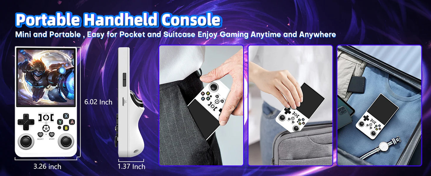 AISLPC R36MAX Handheld Game Console 4.0 Inch 64/128GB RK3326 Chip Retro Portable Video Game Player Open Source Pocket Console