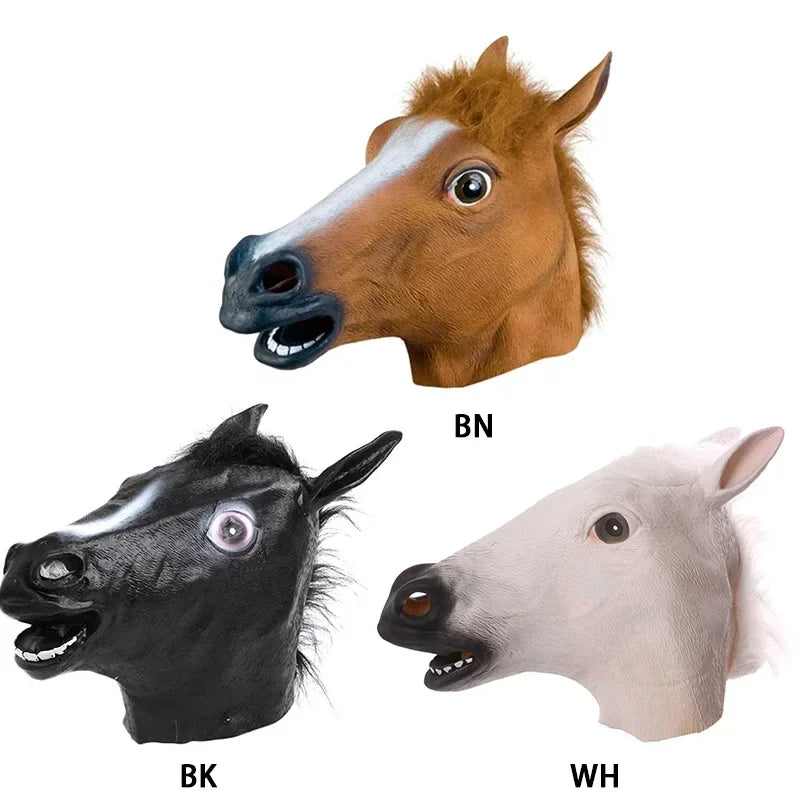 New Creative and Quirky Halloween Role-Playing Horse Head Mask Animal Head Accessories Party Performance Props