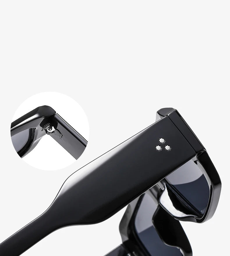R57164 Men Fashion Rivet Optical Reading Glasses Women Trend Square Presbyopic Spectacles Dioptric +50 +100 +300