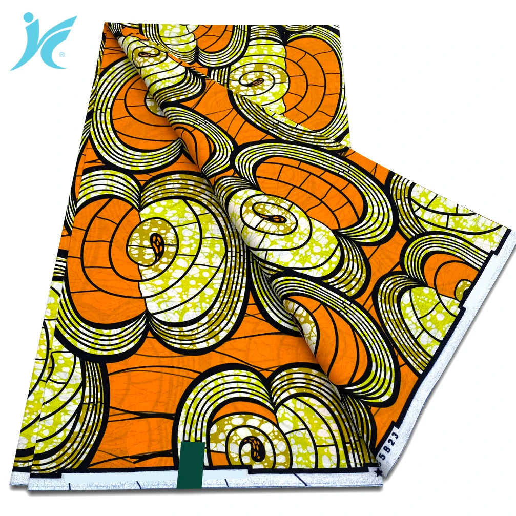 African Real Wax Prints Fabric Ankara Wax 100% Cotton Fabric Guaranteed Veritable Original Sewing Material