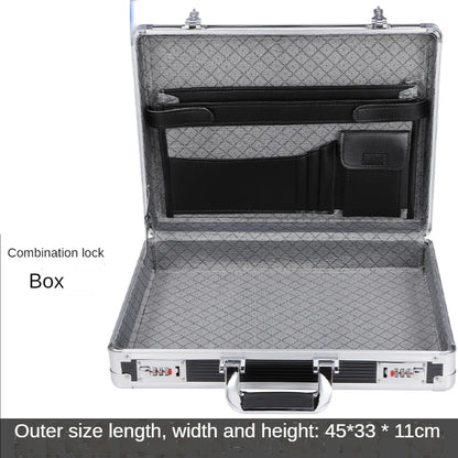 Password Lock Storage Box Office Folder Big Data Organization Certificate Aluminum Alloy Frame Canvas Tool Bag Organizer