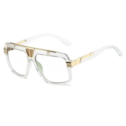 150mm Square Large Frame Reading Glasses Men Women Finished Anti Blue Light Prescription Optical Glasses Customized Diopter +1.5