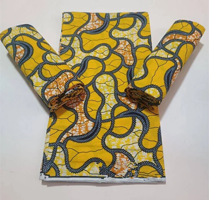 2023 Guaranteed Veritable Super Hollandais African Wax Fabric 100%Cotton 6 yards Original Ankara Block Print Pattern Africa