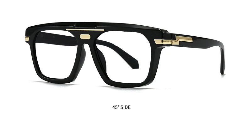 Anti Blue Light Oversized Clear Glasses Brand Designer Square Transparent Green Eyeglasses Large Frame Reading Glasses UV400