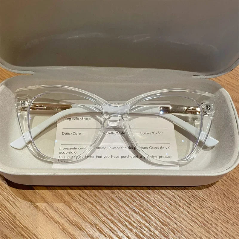 EYORA Fashionable Full Rim Cat Eye Reading Glasses Women Anti Blue Ray or Photochromic Progressive Prescription Optical Eyewear