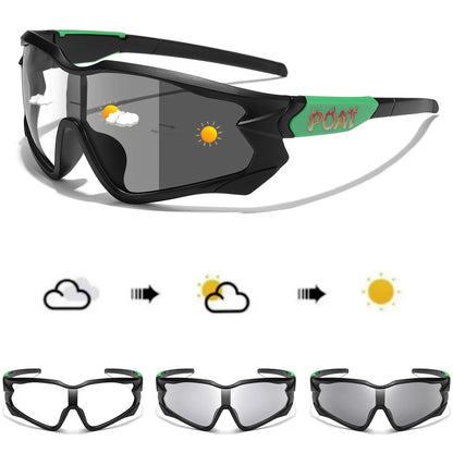 POAT Brand Photochromic Eyewear for Men Women MTB Bike Bicycle Cycling Fishing Running Glasses New Style Sunglasses Sports