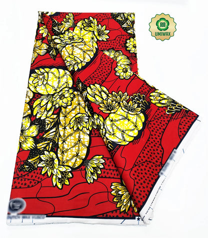 2025 Newest Veritable Original Super-W Guaranteed Dutch Hollandais Pagne Real Wax Print Fabric African Dress 100% Cotton 6 yard