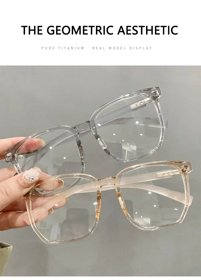 Fashion Transparent Computer Glasses Frame Women Men Anti Blue Light Square Eyewear Blocking Glasses Optical Spectacle Eyeglass