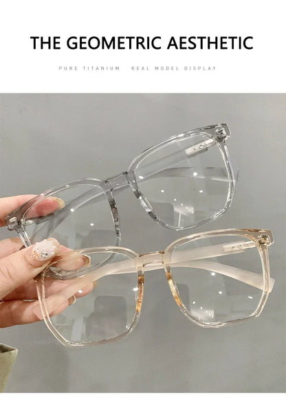 Fashion Transparent Computer Glasses Frame Women Men Anti Blue Light Square Eyewear Blocking Glasses Optical Spectacle Eyeglass