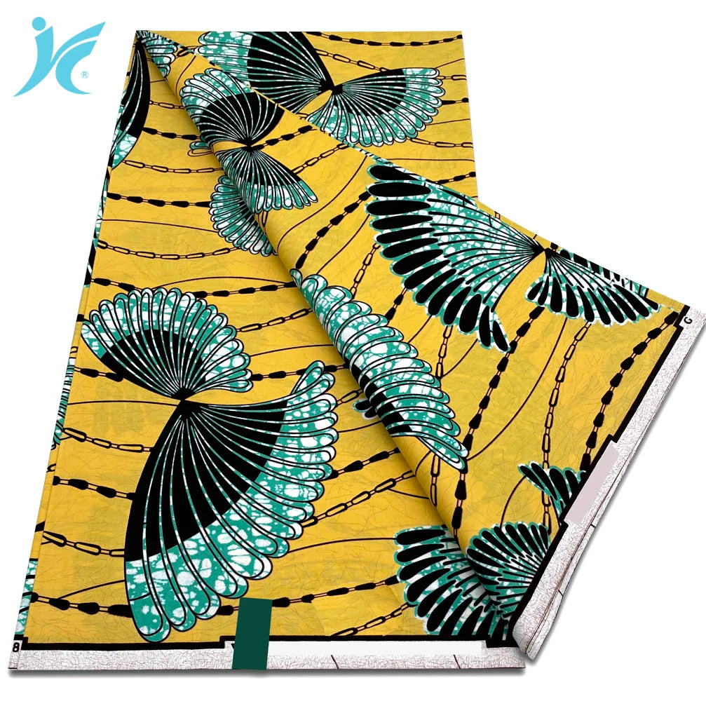 African Real Wax Prints Fabric Ankara Wax 100% Cotton Fabric Guaranteed Veritable Original Sewing Material