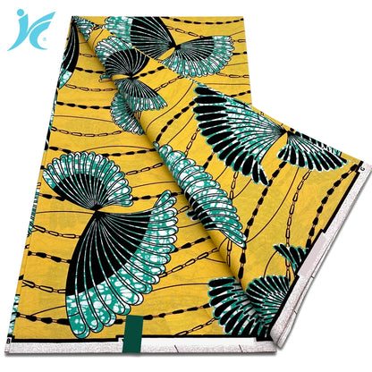 African Real Wax Prints Fabric Ankara Wax 100% Cotton Fabric Guaranteed Veritable Original Sewing Material