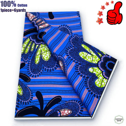 Guaranteed Veritable African Real Wax Prints Fabric Ghana Style Ankara Wax Tissu Pagne 100%Cotton Soft Design Nigeria Wax Fabric