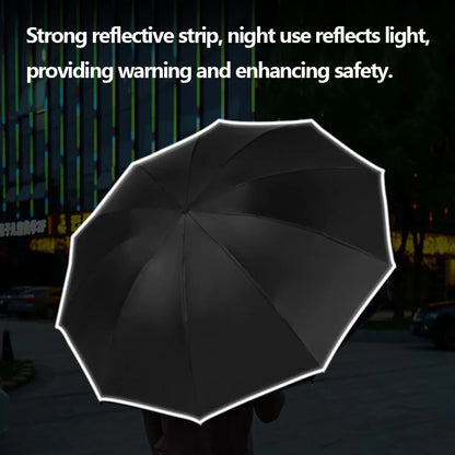 Fully Automatic Sun Protection Umbrella Folding Waterproof Umbrella with LED Flashlight UV Sunshade Rainproof Wind Resistance