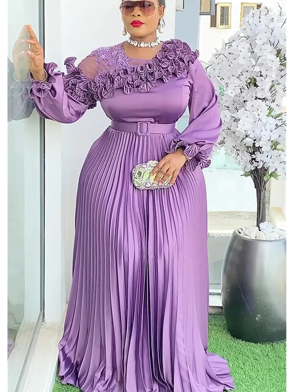 Plus Size African Party Dresses for Women 2026 New Fashion Dashiki Ankara Wedding Evening Gown Elegant Turkey Muslim Maxi Dress