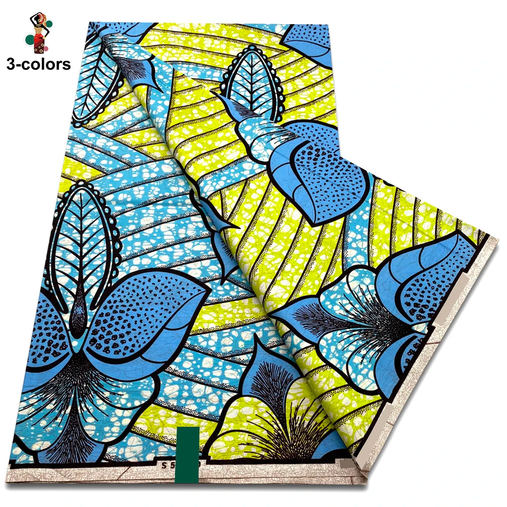 2025 Guaranteed Veritable Original African Wax Print Fabric Real Nigerian 100% Cotton Ankara Wax Fabric Soft Pagne Spuer Batik