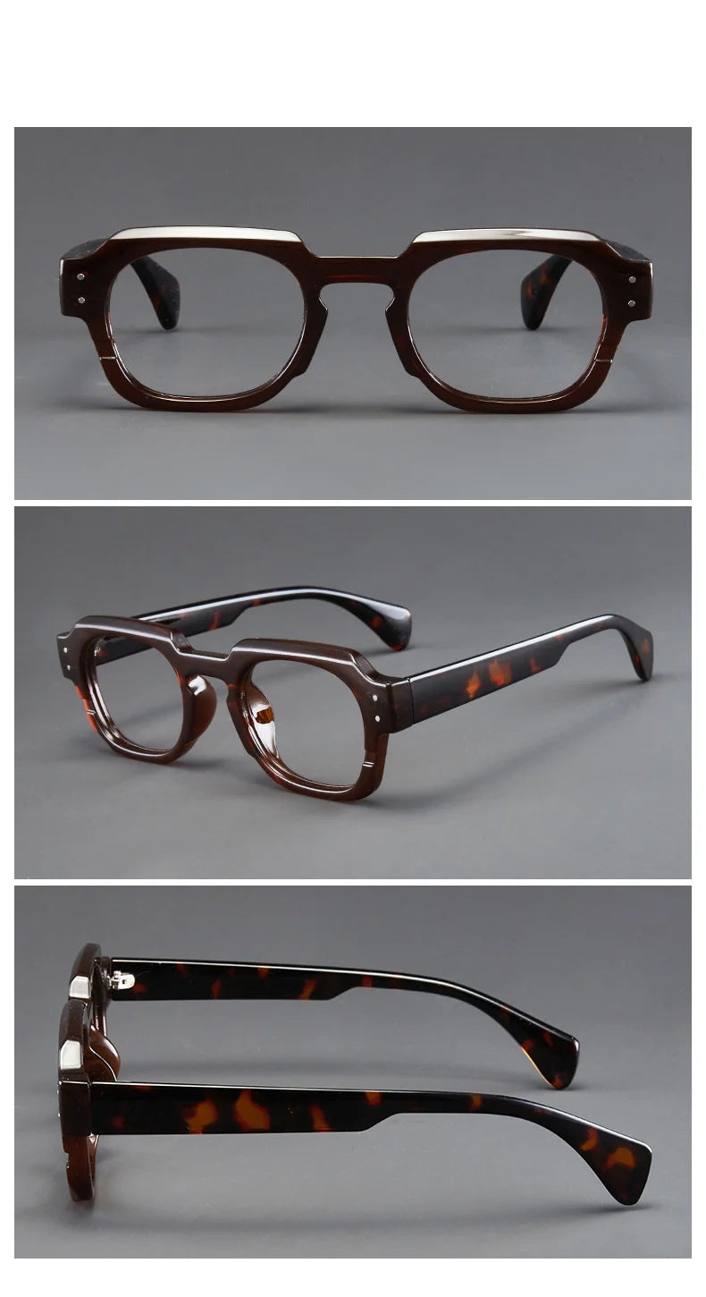 Korean Style Trendy Retro Square Irregular Glasses Frame Versatile Anti-Blue Light Glasses for Men and Women